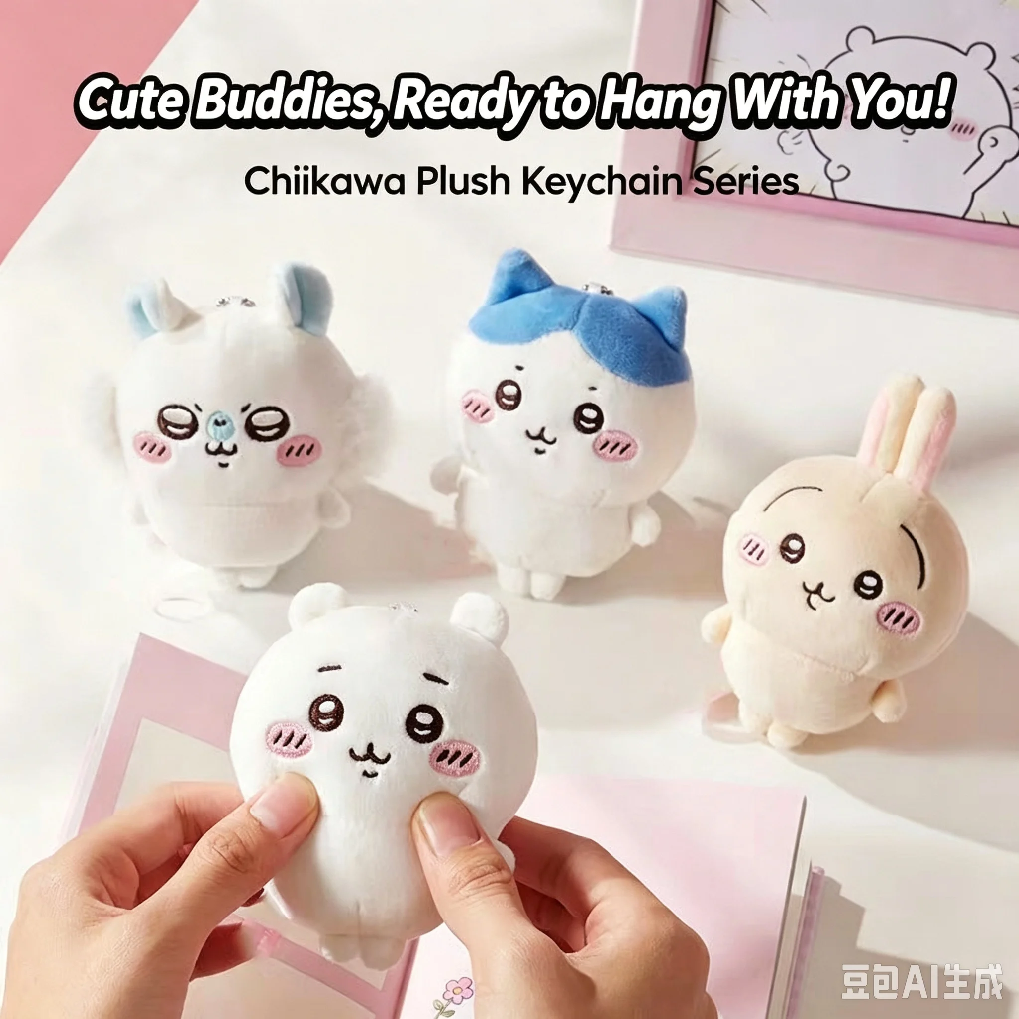 Phone Accessories Charms - Porte-clés en peluche Chiikawa Usagi Hachiware,