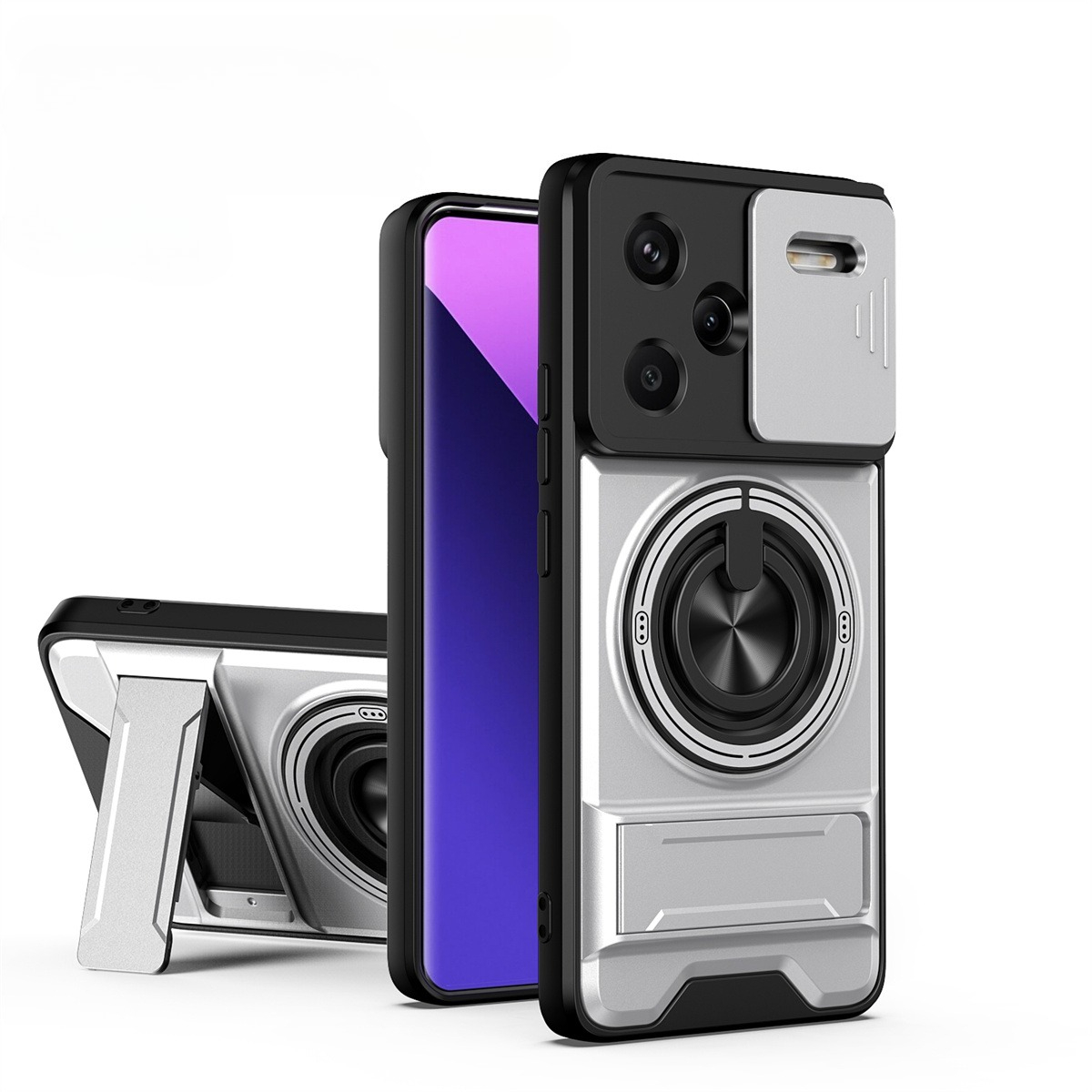 Phone Accessories Holder Car - Coque de téléphone avec objectif coulissant